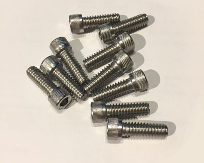 Stainless Steel Cap Bolts 1/4" thread 3/4" length