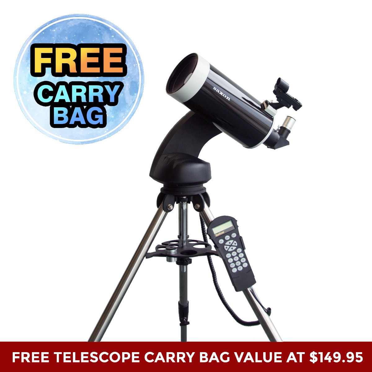 Saxon AstroSeeker 127MAK Cassegrain Telescope - WiFi Enabled With Hand ...