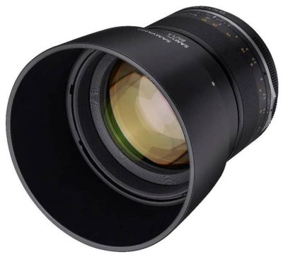 Samyang MF 85mm F1.4 MK2 front left