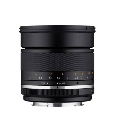 Samyang MF 85mm F1.4 MK2 on end no hood