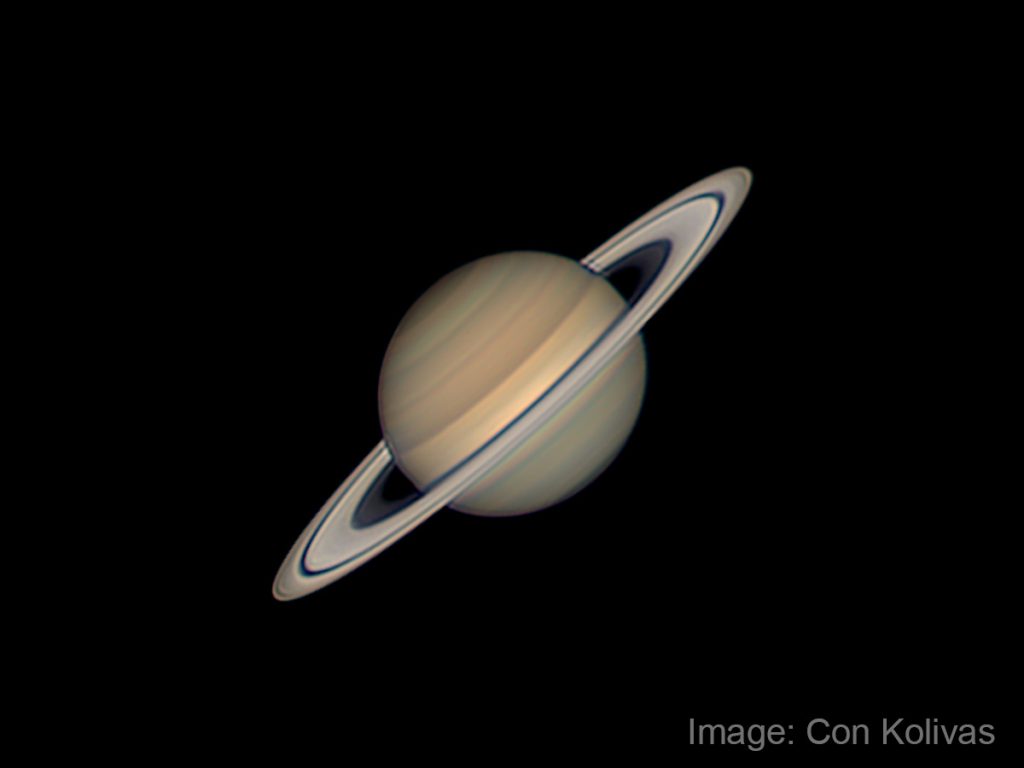 Saturn at opposition 2023. Image: Con Kolivas