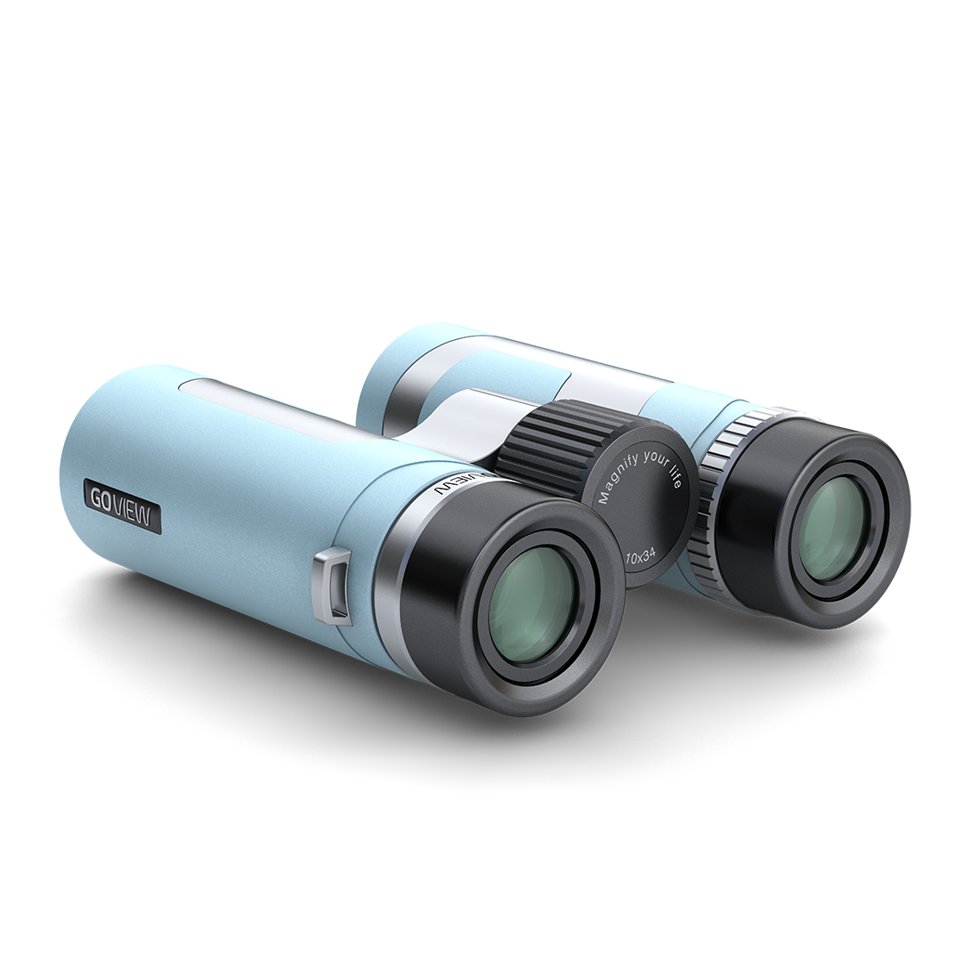 GOVIEW ZOOMR 10x34 Compact Binoculars - Miami Blue