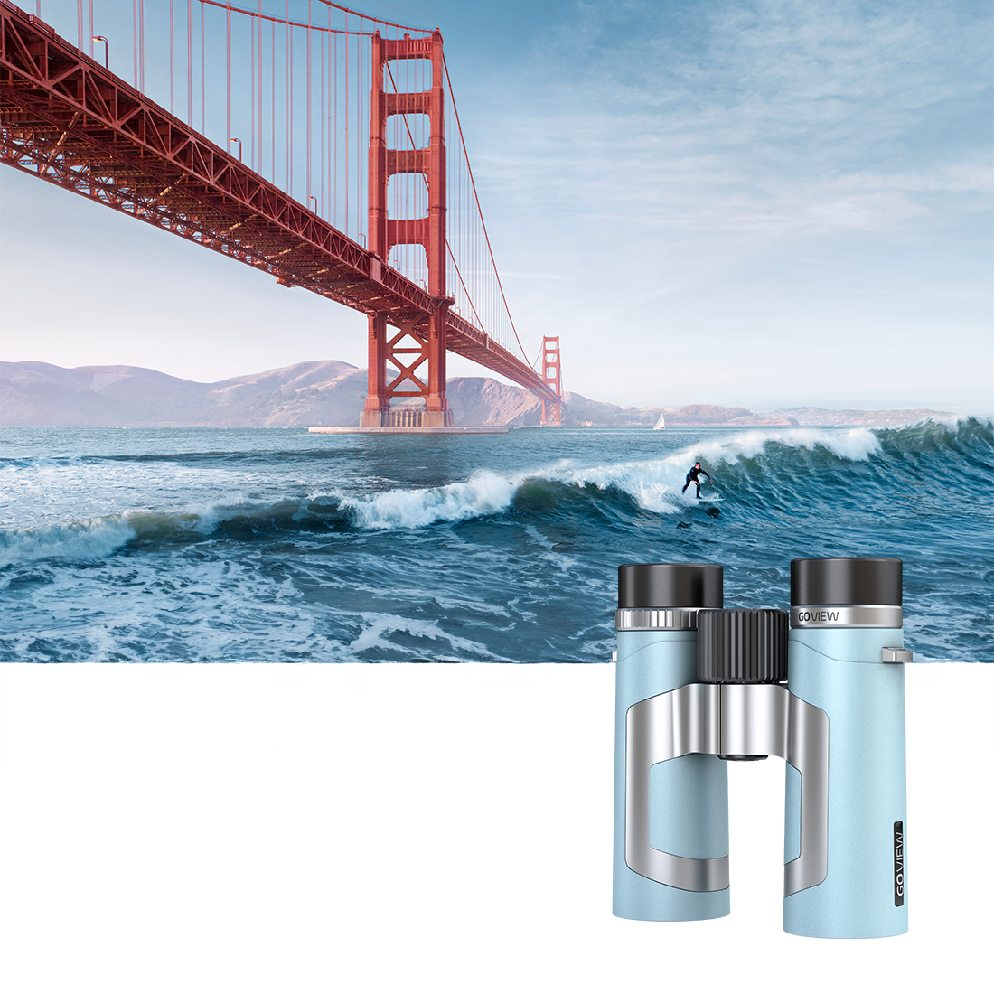 GOVIEW ZOOMR 10x34 Compact Binoculars - Miami Blue - Image 5