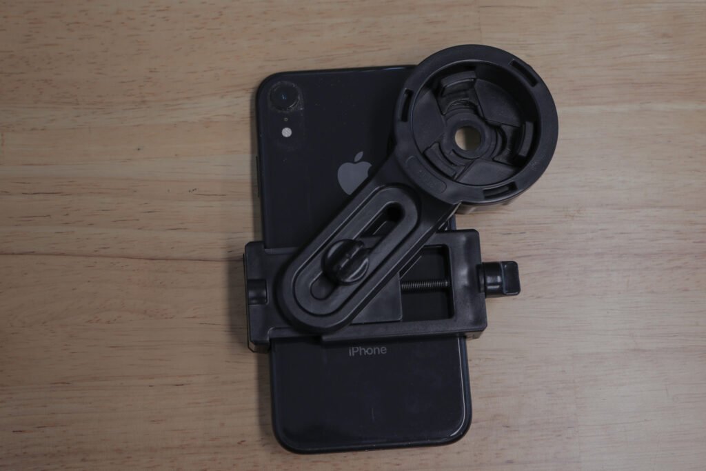 Scopepix attached to phone on desk