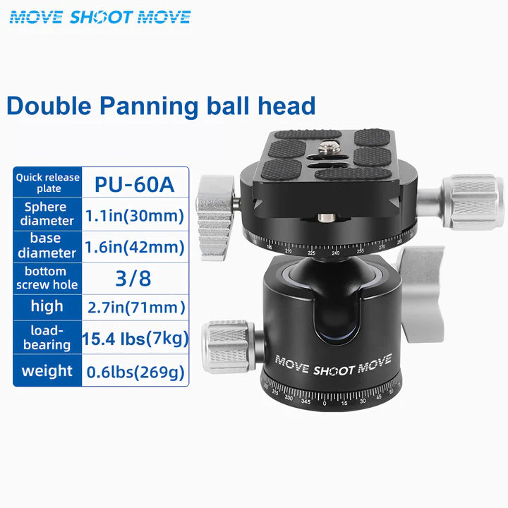 MSM Double panning ball head