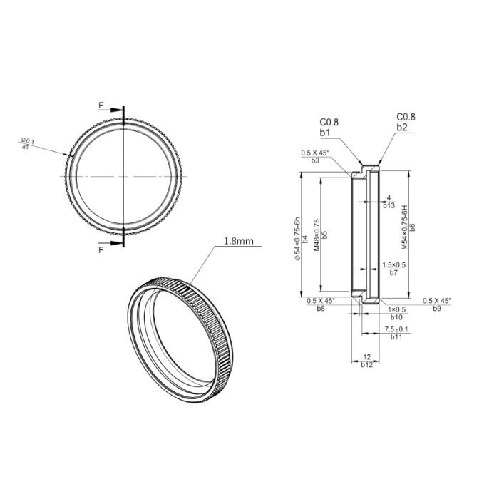 ZWO M54 7.5mm Extender