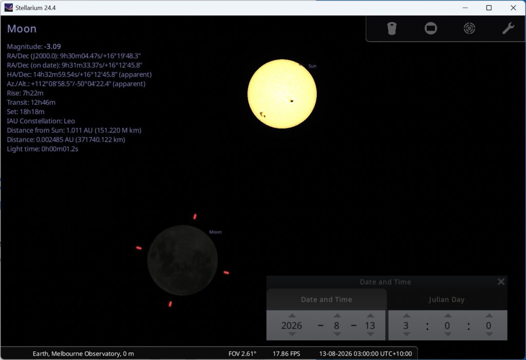 Stellarium view
