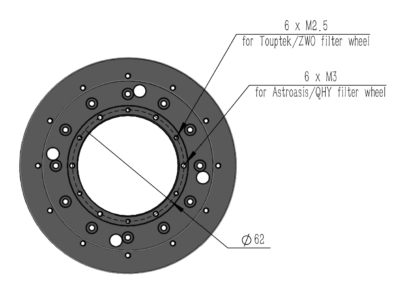 Oasis tilt adjuster filter wheel connector drawing
